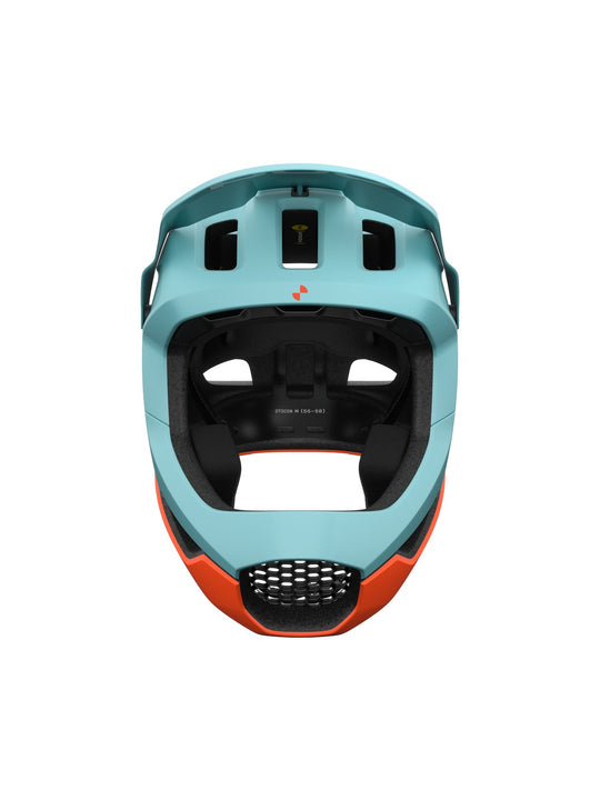 Kask rowerowy POC Otocon Race MIPS niebiesko pomarańczowy
