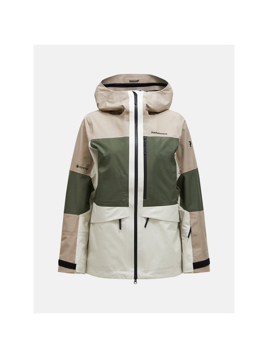 Kurtka narciarska Peak Performance W Gravity Gore-Tex 3L Jac beżowy - Adventure Sports

