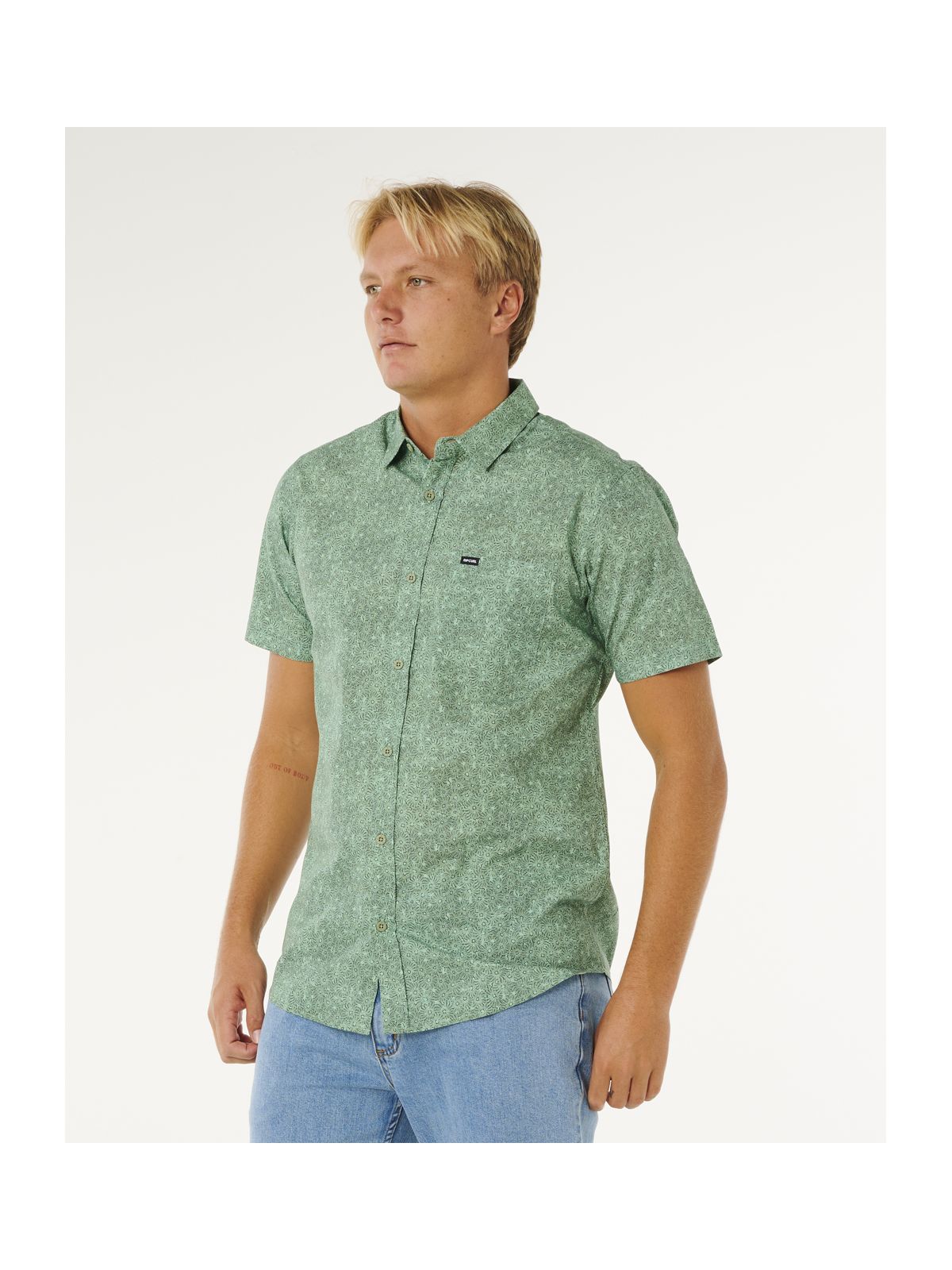 Koszula męska RIP CURL Hypno Micro S/S Shirt zielona