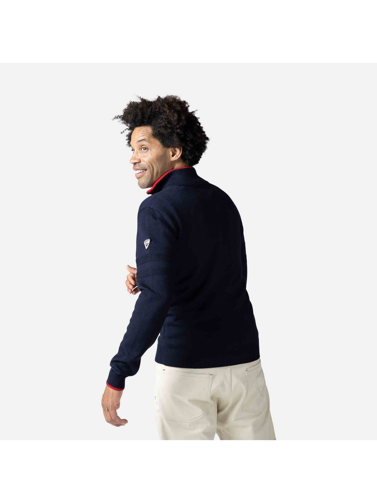 Sweter Rossignol Stripe 1/2 Zip Knit granatowy - Adventure Sports