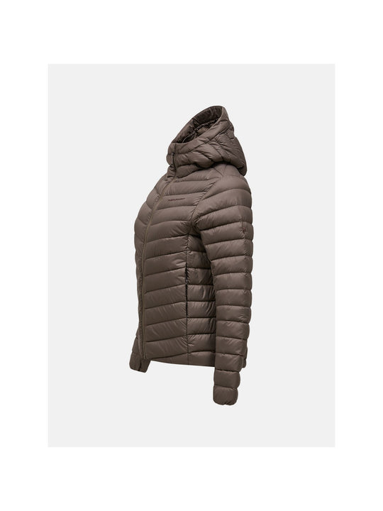 Kurtka puchowa damska PEAK PERFORMANCE Frost Down Hood Jacket brązowa

