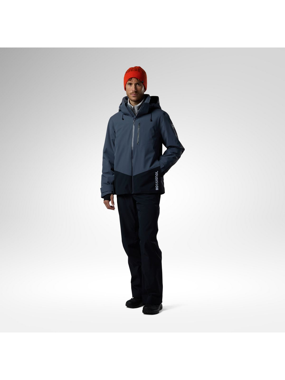 Kurtka narciarska męska ROSSIGNOL M 4Ws Blackside Insulated Jack szara