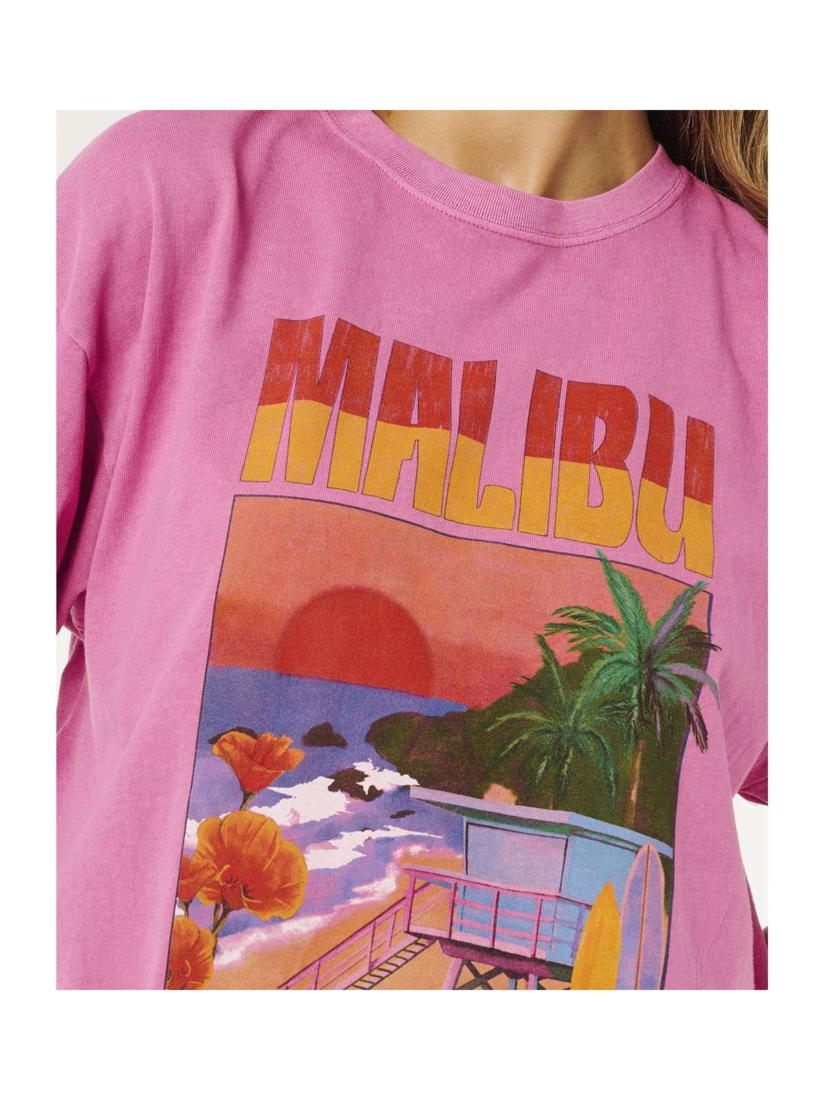 Koszulka damska RIP CURL Hayley O Heritage Tee różowa