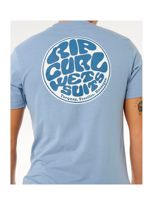 Koszulka męska RIP CURL Wettie Passage Icon Tee niebieska
