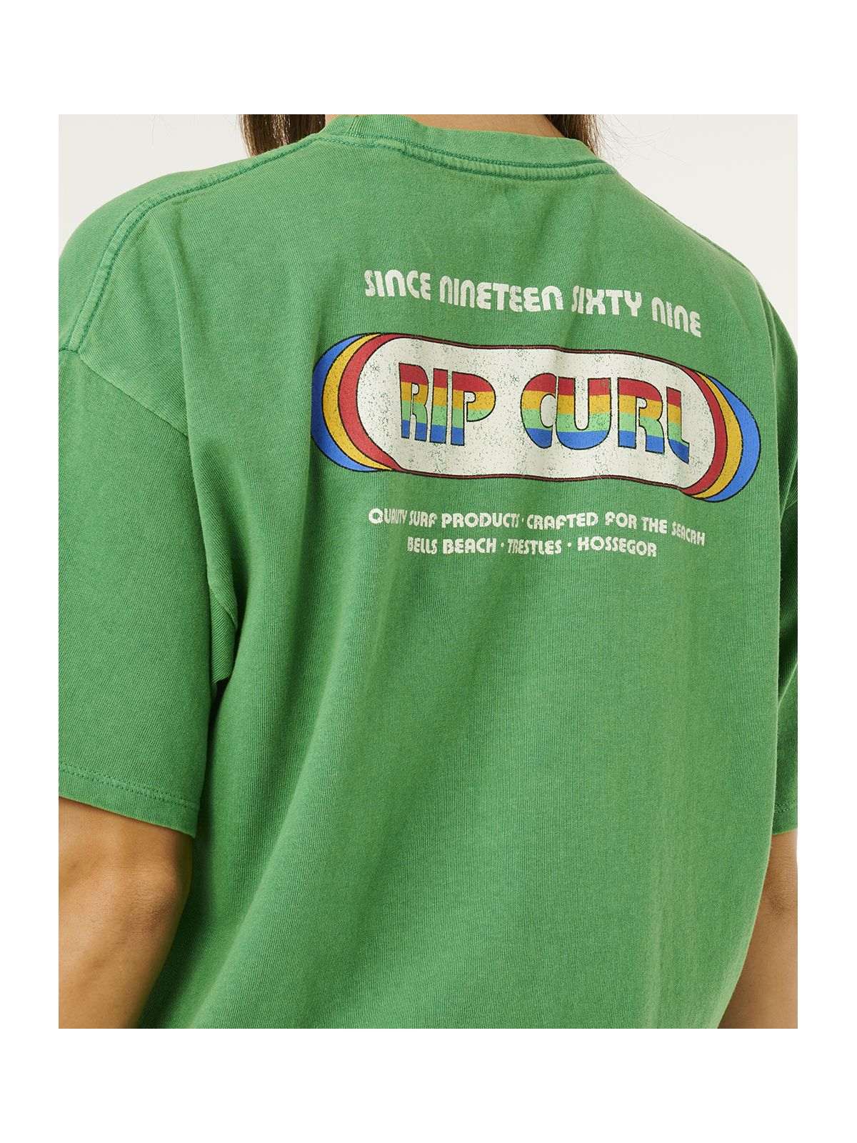 Koszulka damska RIP CURL Surf Revival Heritage Tee zielona