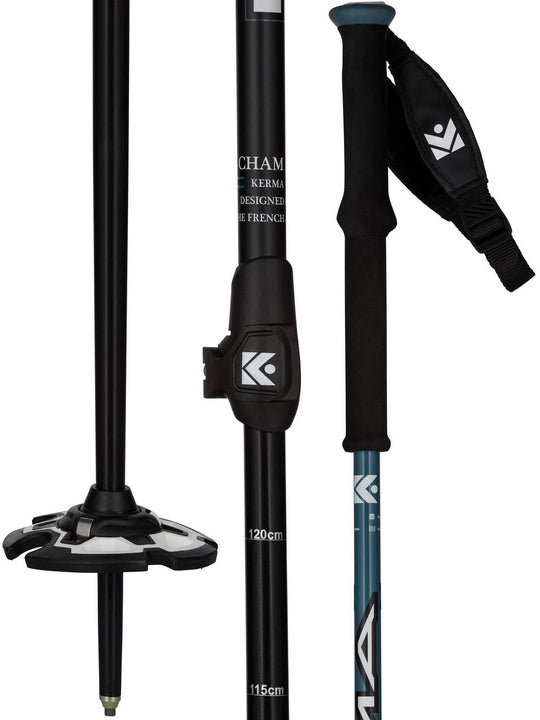 Kije skitourowe KERMA Cham 12 Telescopic 110-135cm - TU - narciarskie - Adventure Sports
