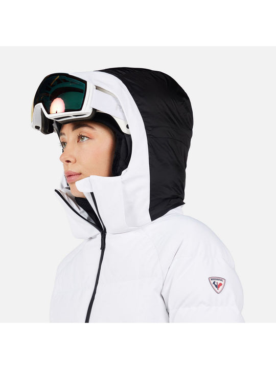 Kurtka narciarska damska ROSSIGNOL W CIASTEL DOWN MIX JKT biała
