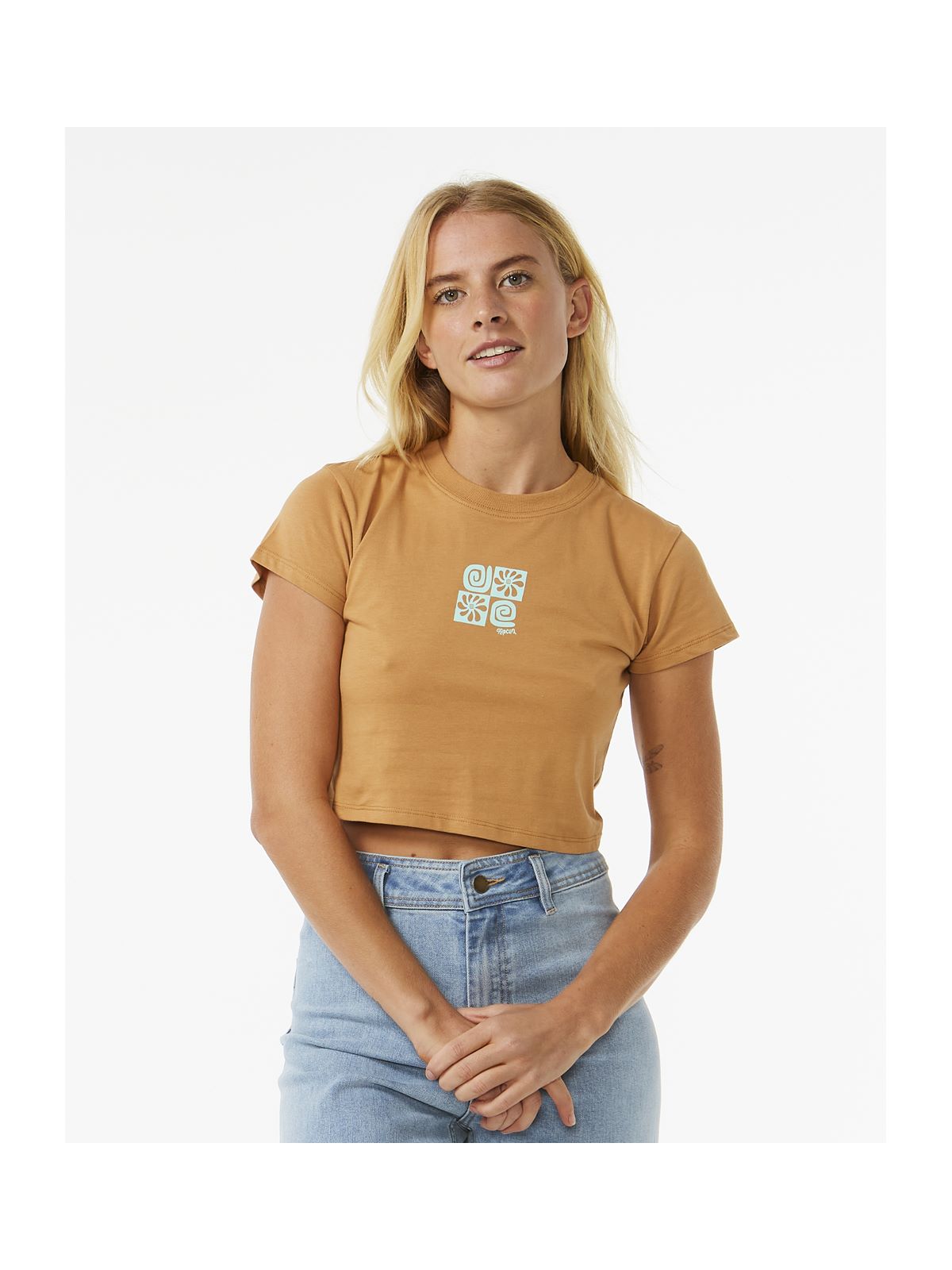 KOSZULKA RIP CURL HOLIDAY BABY TEE brązowy - S - Koszulka - Adventure Sports