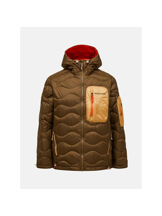Kurtka PEAK PERFORMANCE Helium Utility Down Hood Jacket Men brązowy
