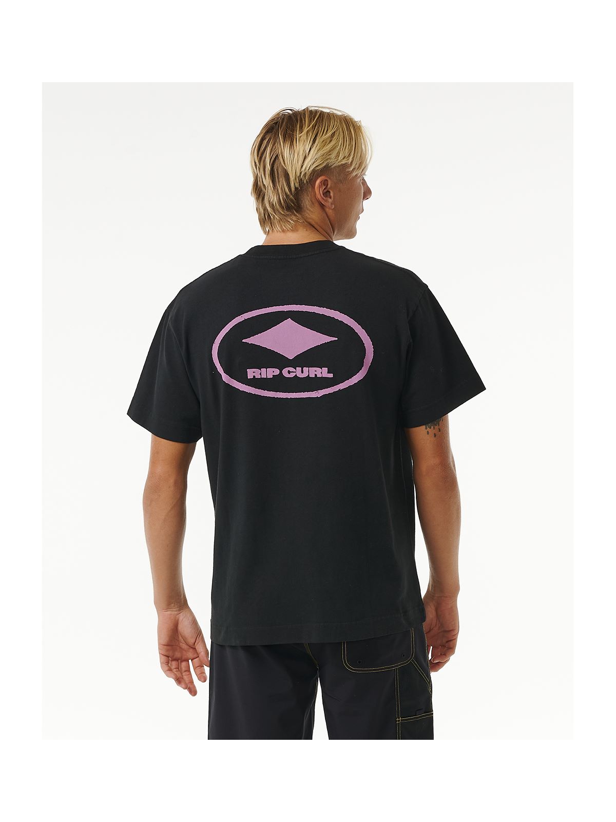Koszulka RIP CURL Quality Surf Products Oval Tee czarny - Adventure Sports