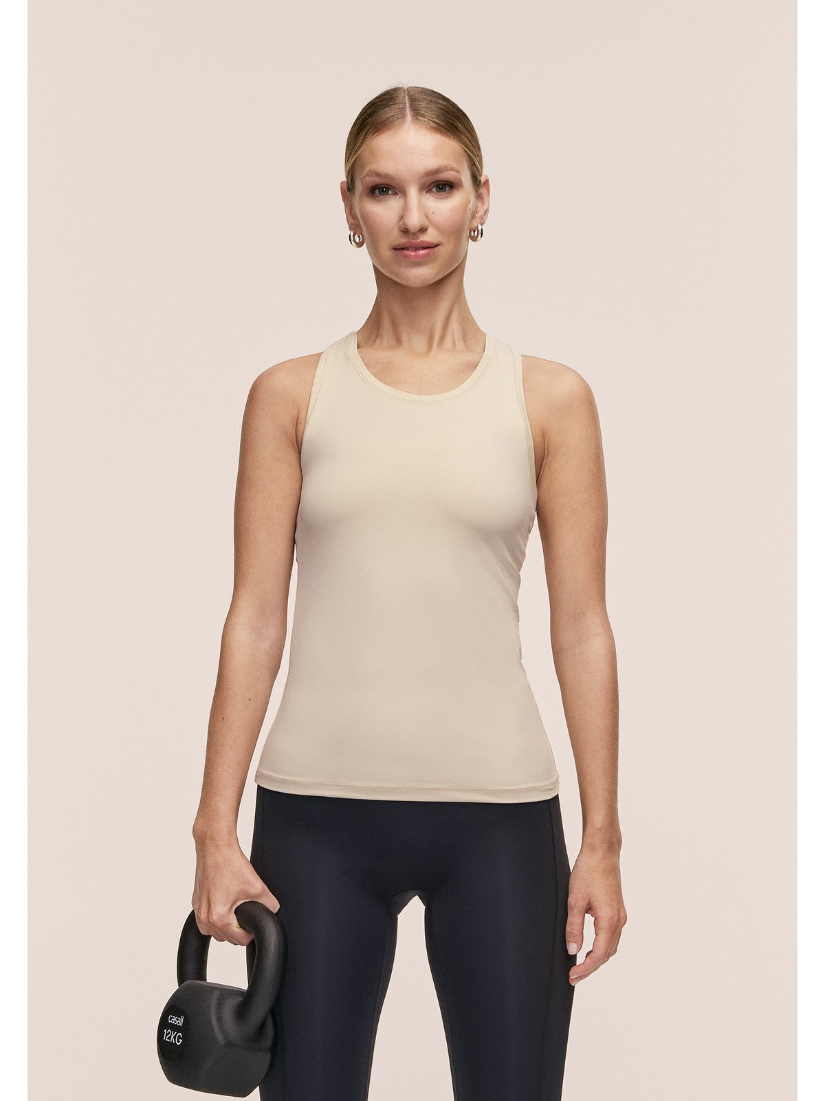 Koszulka damska CASALL Essential Racerback Tank kolor beżowy