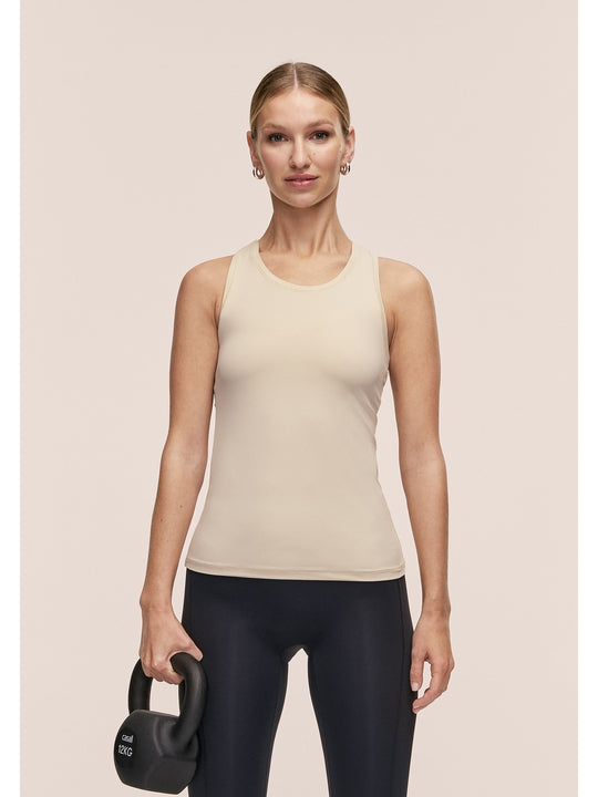 Koszulka damska CASALL Essential Racerback Tank kolor beżowy
