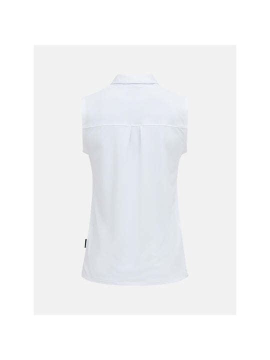 Koszulka PEAK PERFORMANCE W Comfort Zip SL Polo biały - Adventure Sports
