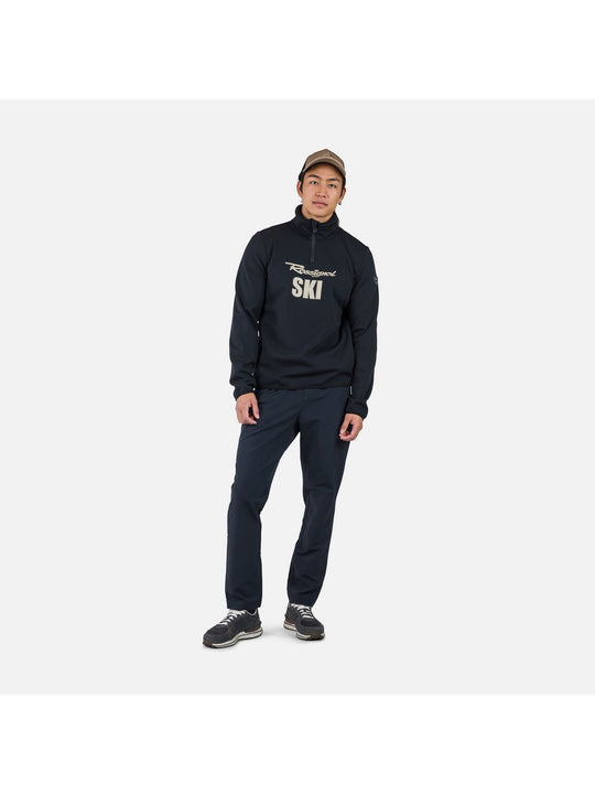 Bluza polarowa męska Rossignol Signature Ski Hz Fleece czarny - Adventure Sports
