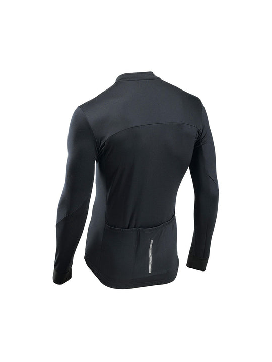 Koszulka rowerowa NORTHWAVE Force 2 Jersey Ls Full Zip czarny - Adventure Sports
