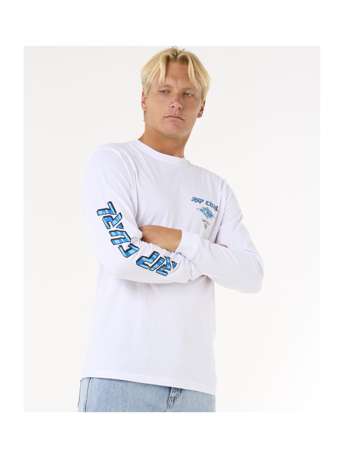 Koszulka RIP CURL Fade Out Icon L/S Tee biała