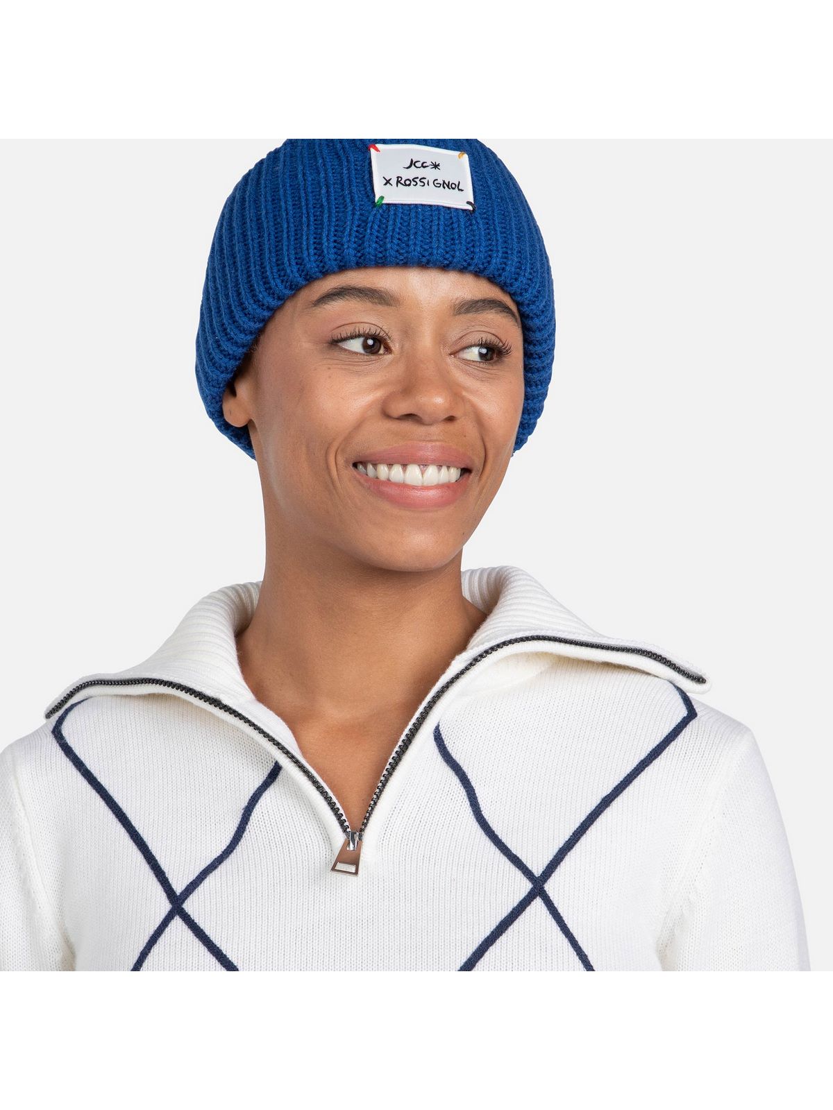 Sweter damski ROSSIGNOL W Jcc 1/2 Zip biały