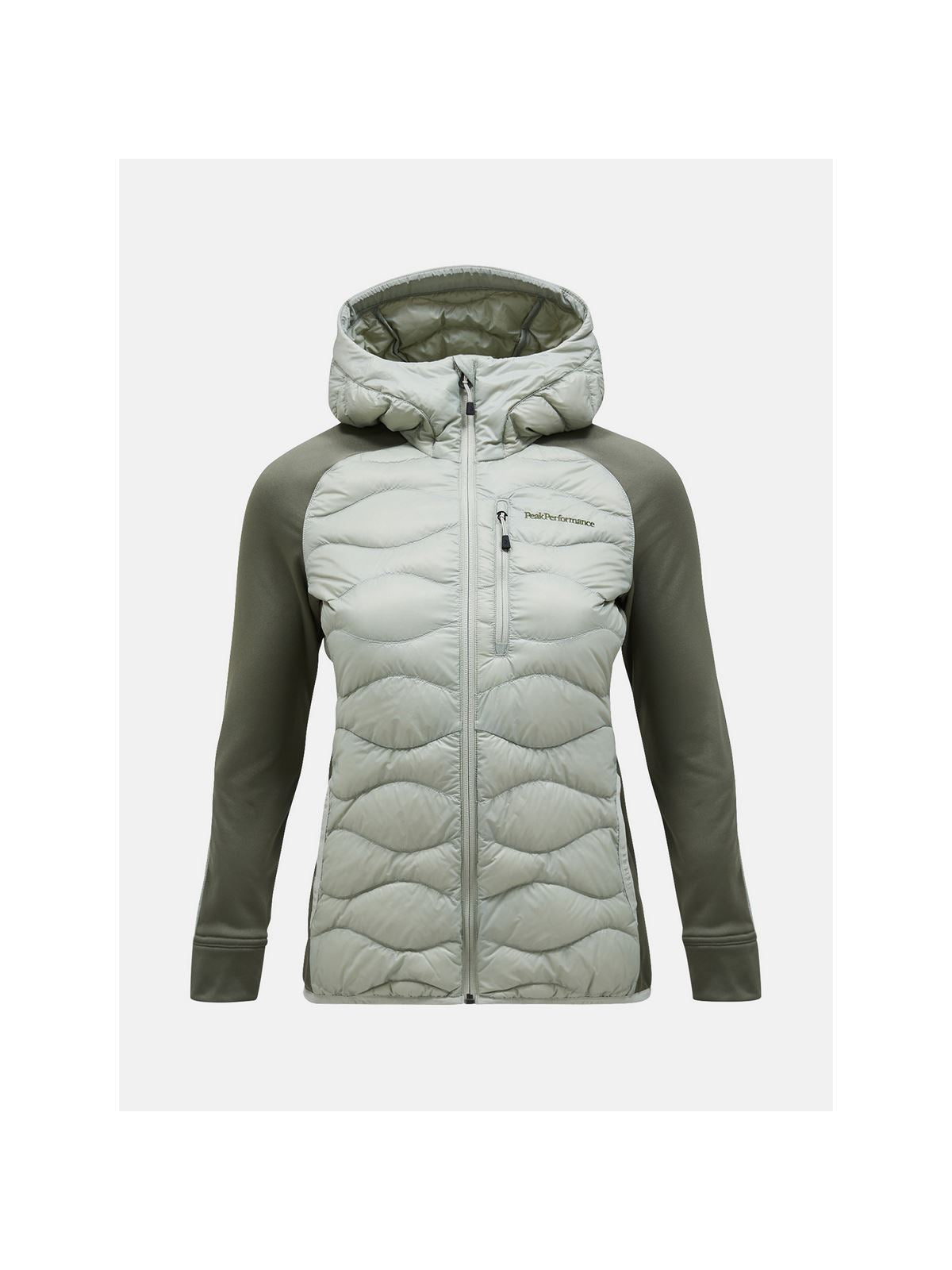 Kurtka Peak Performance W Helium Down Hybrid Hood zielony - Adventure Sports
