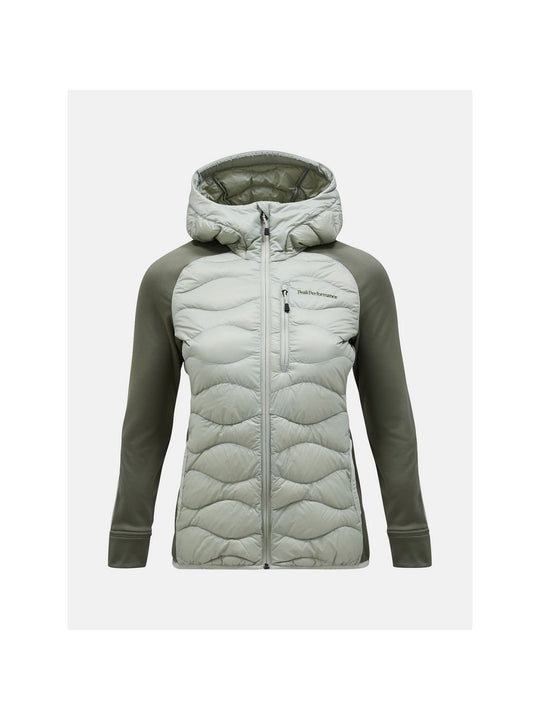 Kurtka Peak Performance W Helium Down Hybrid Hood zielony - Adventure Sports
