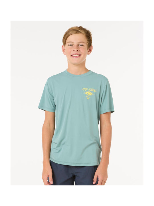 Lycra dziecięca RIP CURL ICONS SURFLITE UPF S/S - BOY niebieska
