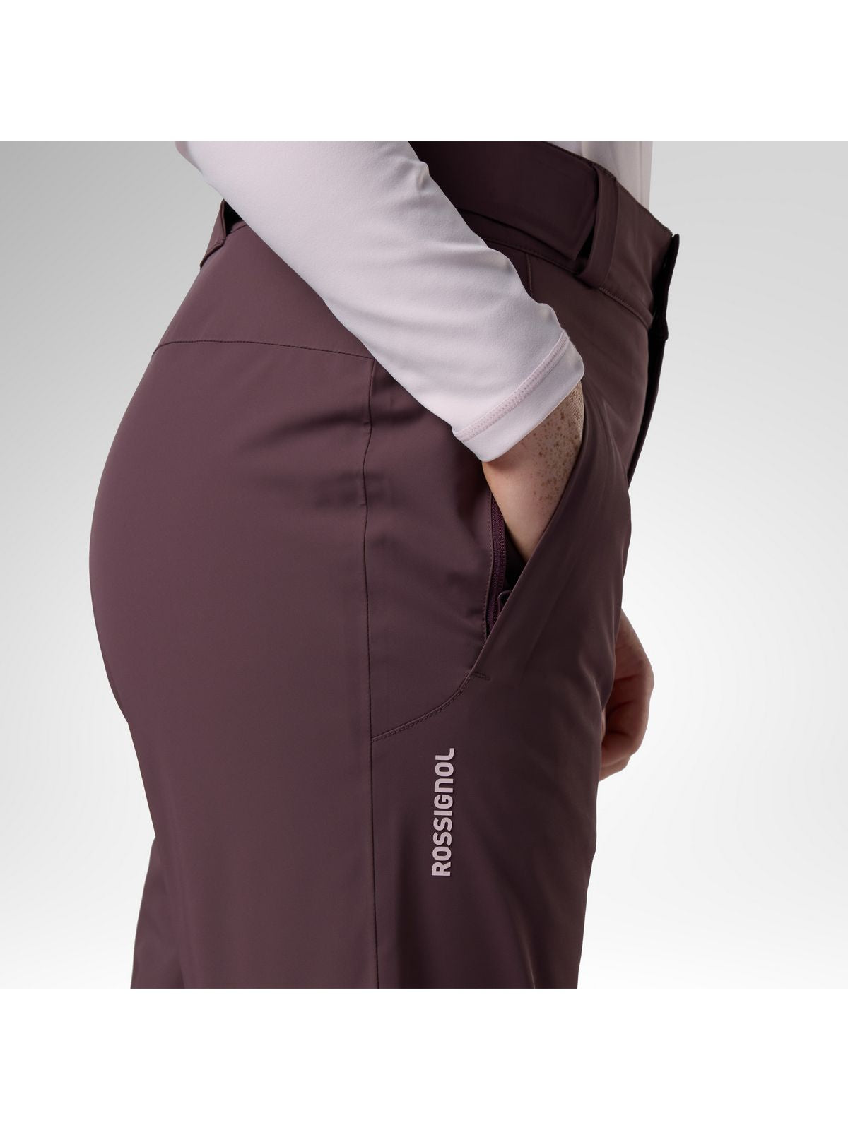 Spodnie narciarskie damskie ROSSIGNOL W 4Ws Blackside Insulated Pant bordowe
