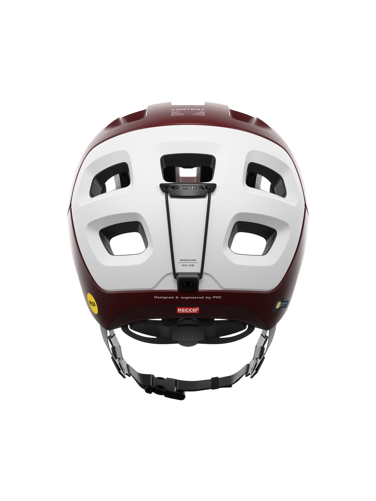 Kask rowerowy POC TECTAL RACE MIPS - bordowo biały - Adventure Sports