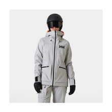 Kurtka narciarska damska HELLY HANSEN W POWDERQUEEN 3.0 JACKET szara
