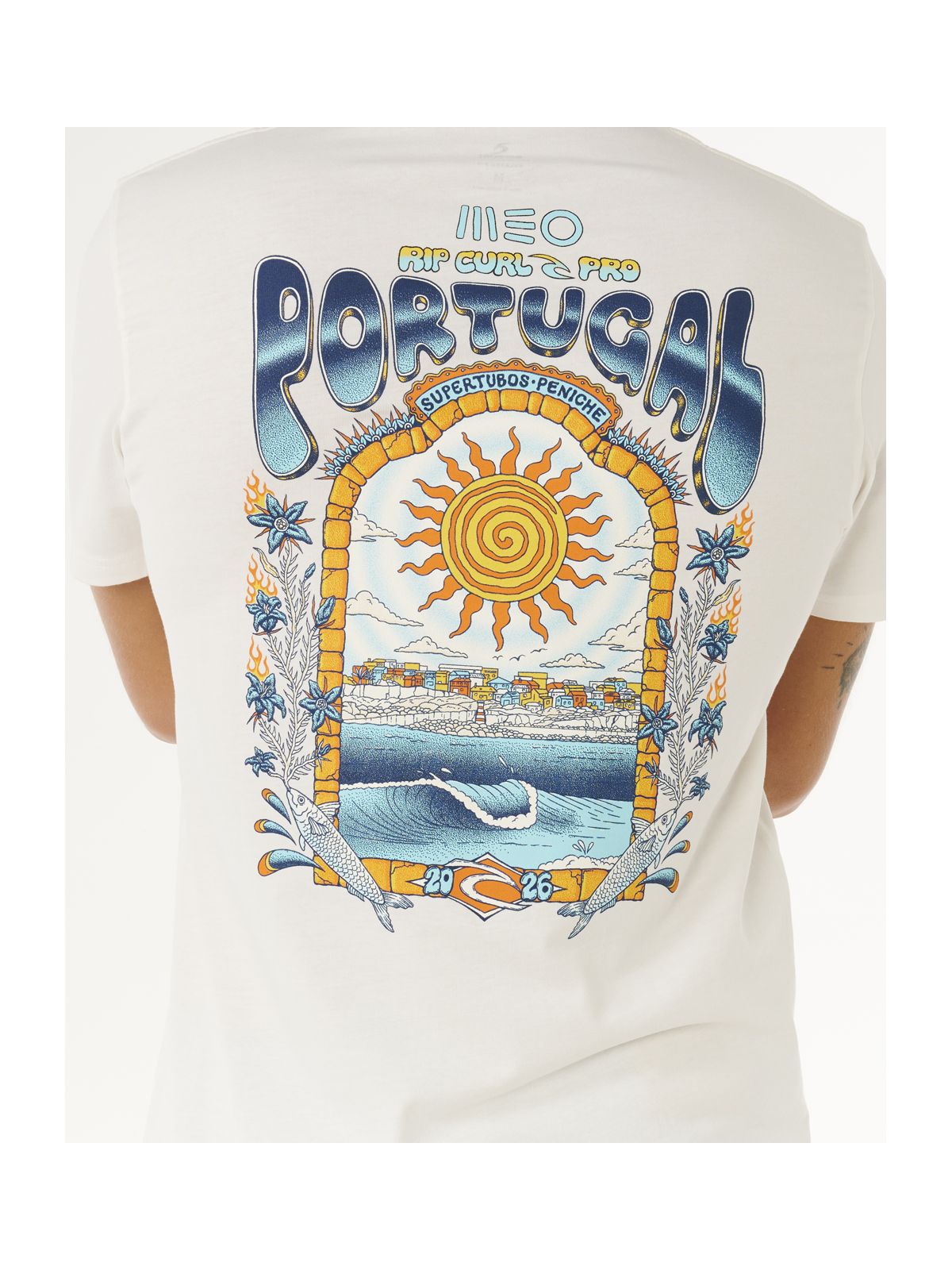 Koszulka męska RIP CURL Meo Peniche Pro 26 Event Tee biała