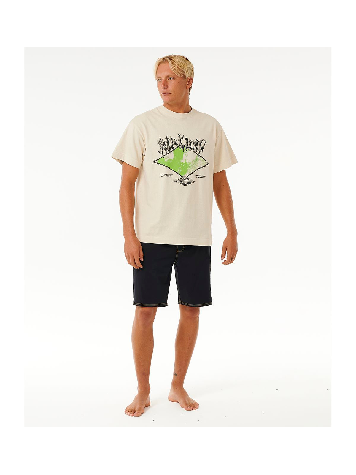 Koszulka RIP CURL Qsp Metal Core Tee biały - Adventure Sports