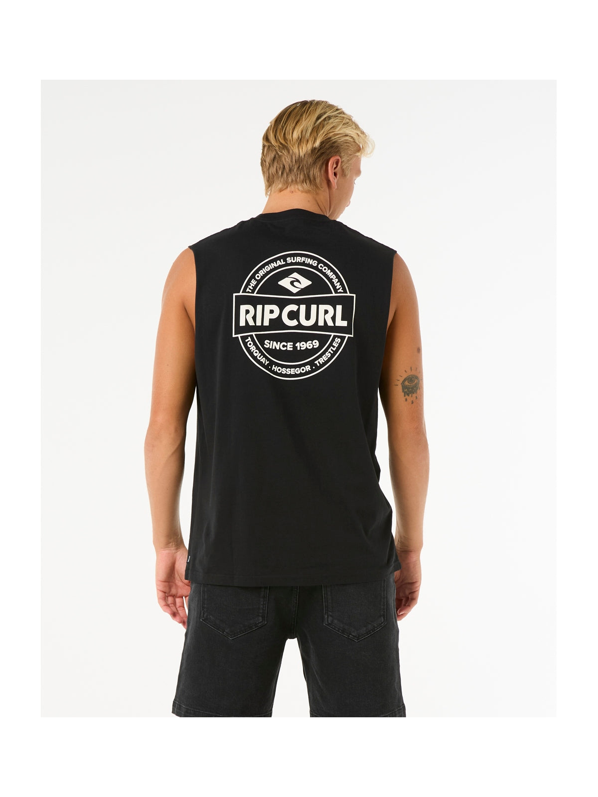 Koszulka RIP CURL Stapler Muscle czarny