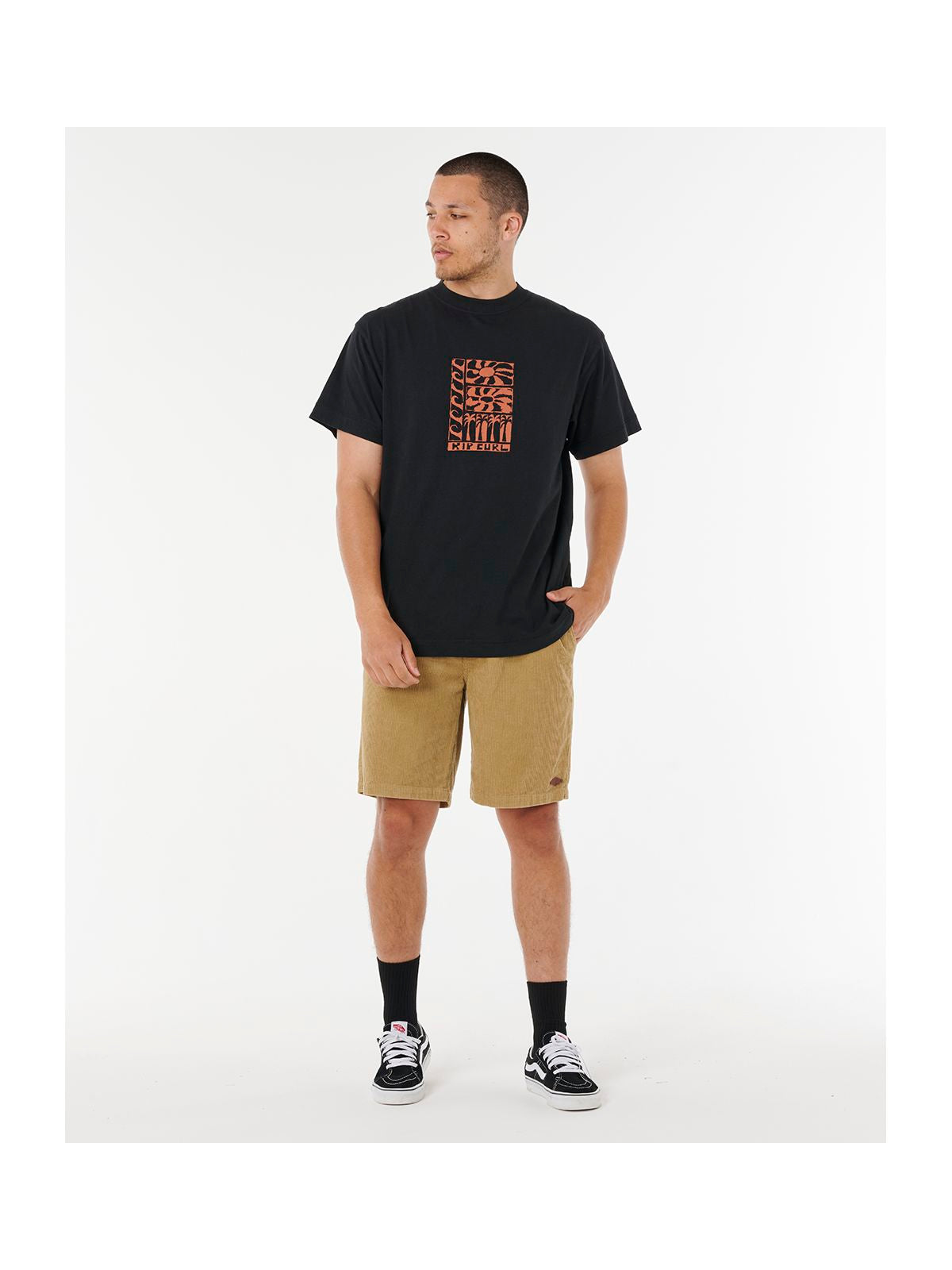 Koszulka RIP CURL AOTS TY WILLIAMS STACKED TEE czarna