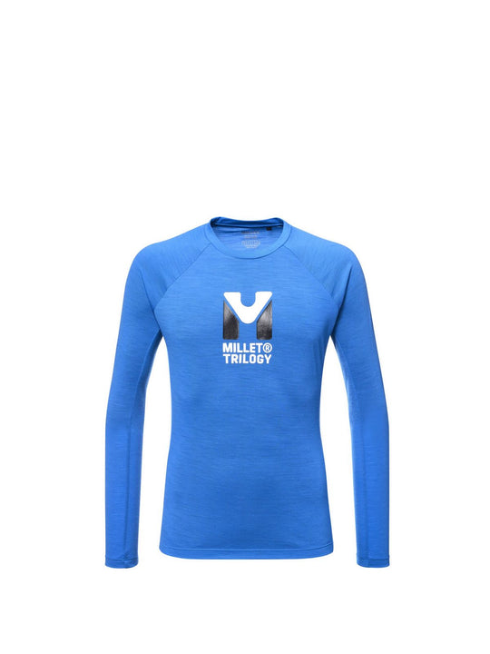 Koszulka męska MILLET Trilogy Wool Ts Ls M niebieska'
