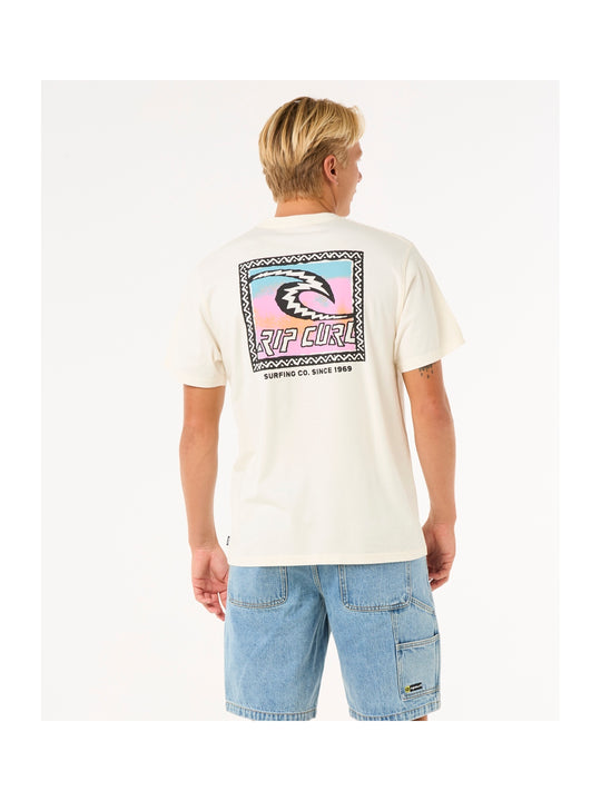 Koszulka męska RIP CURL Raw Energy Trad Tee biała
