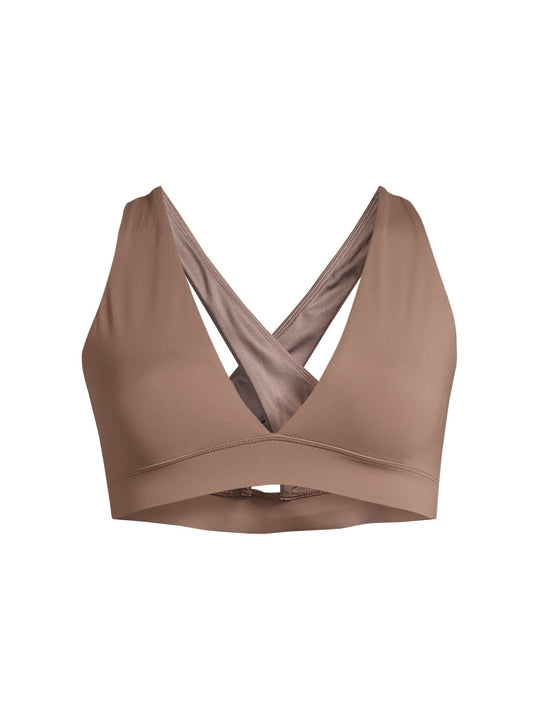 Stanik kąpielowy CASALL V-Neck Crossback Bikini Top kolor zielony
