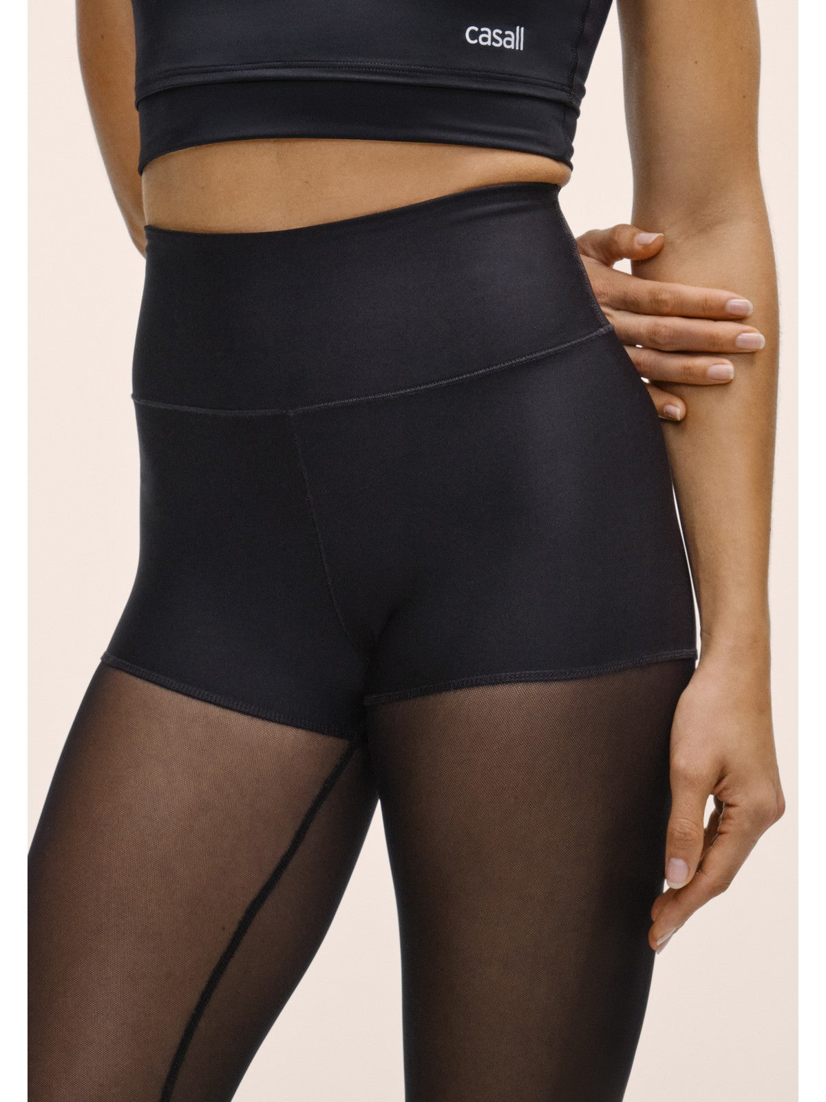 Legginsy damskie CASALL Power Mesh Studio Tights kolor czarny