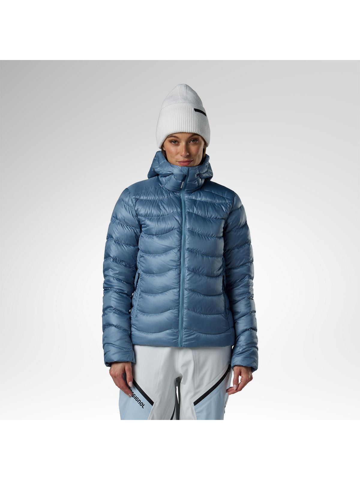 Kurtka narciarska damska ROSSIGNOL W Verok Down Hoodie Jacket niebieska