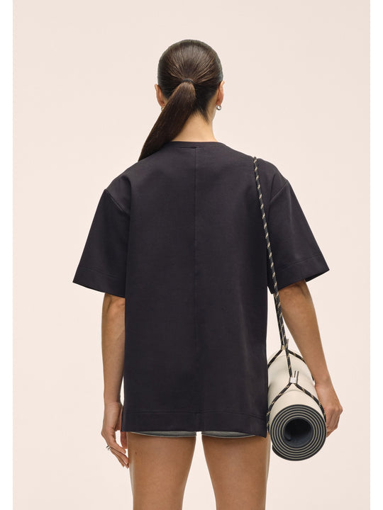 Koszulka treningowa damska CASALL Aria Oversize Tee kolor czarny
