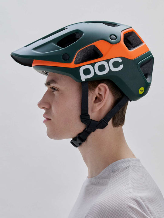 Kask rowerowy POC Cularis Pure zielono pomarańczowy
