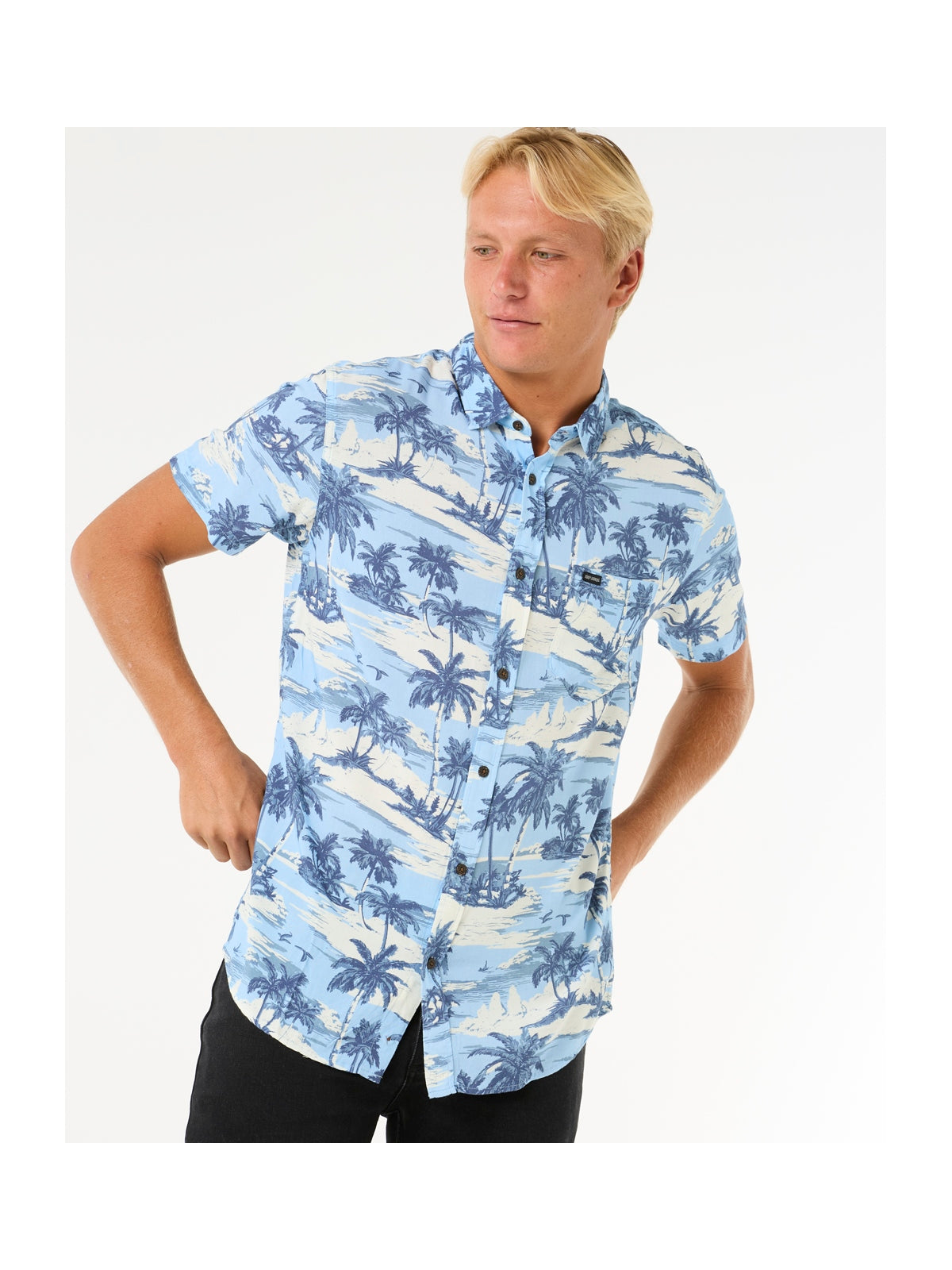 Koszula męska RIP CURL Dreamer Barrel Killa S/S Shirt palmy