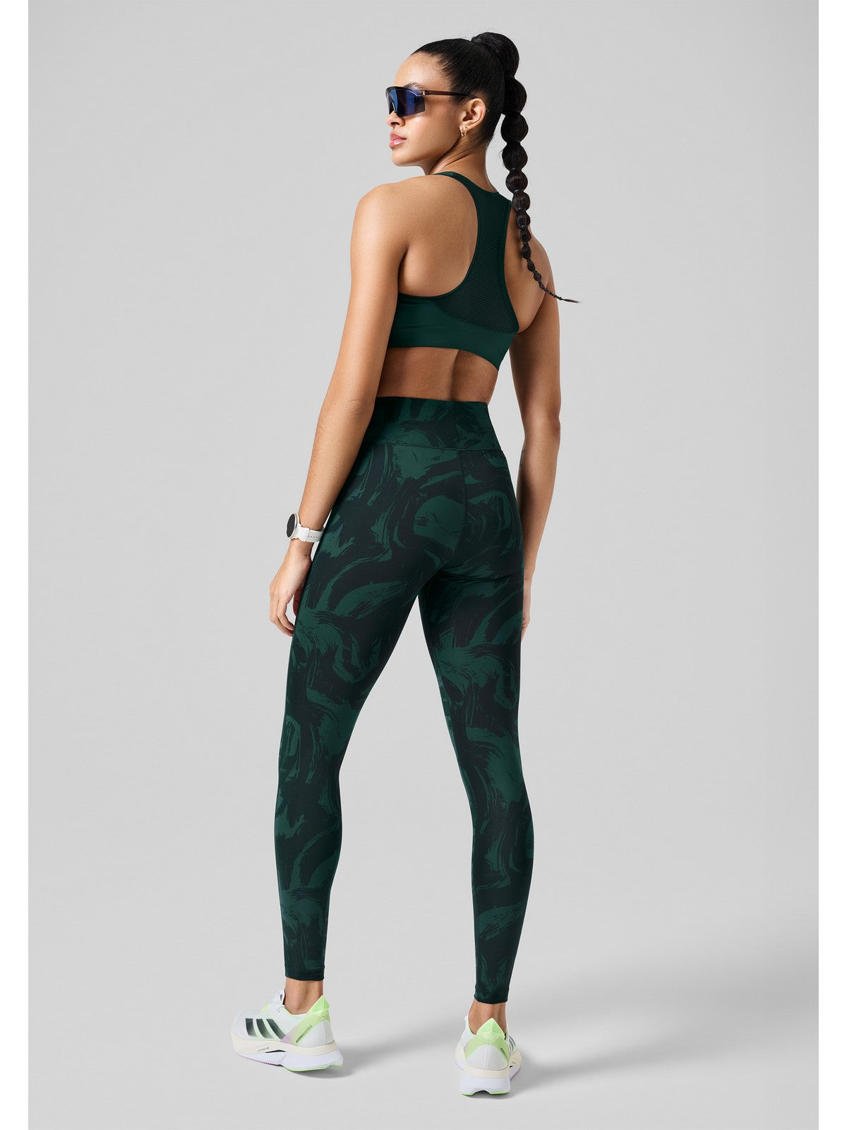 Legginsy CASALL Essential Printed Tights zielony - Adventure Sports