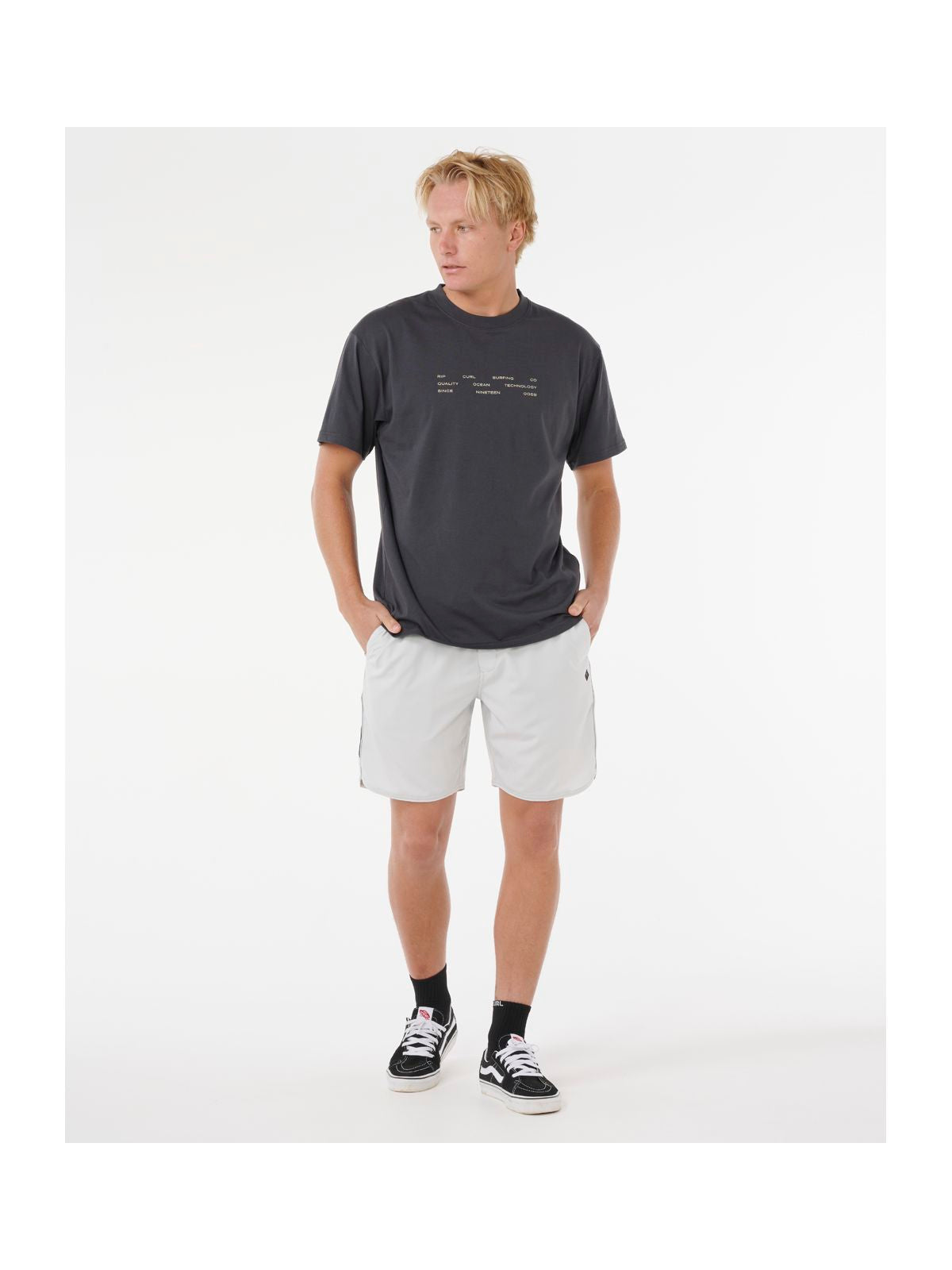 Koszulka RIP CURL VAPORCOOL 3 STACKS TEE czarna