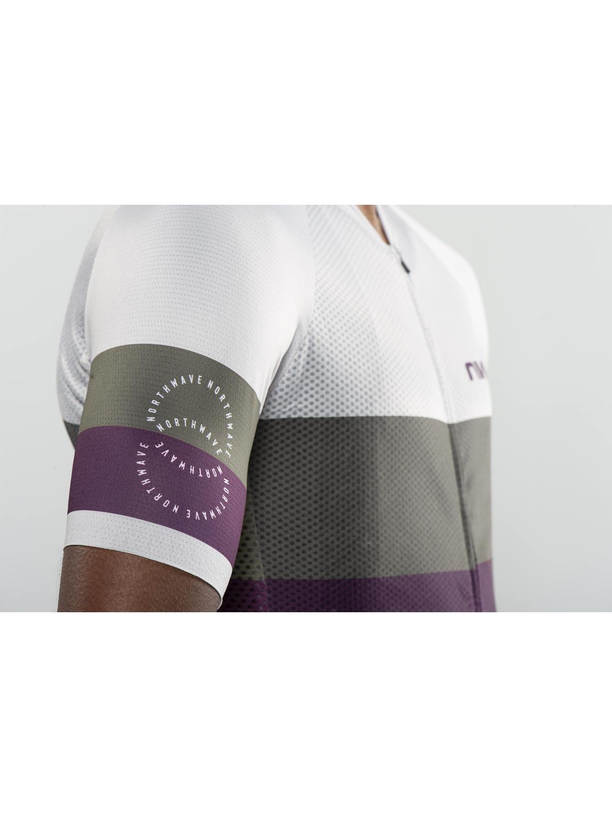 Koszulka rowerowa NORTHWAVE Blade Air Jersey - jasny szary/fioletowy - Adventure Sports