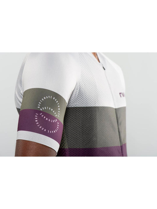 Koszulka rowerowa NORTHWAVE Blade Air Jersey - jasny szary/fioletowy - Adventure Sports
