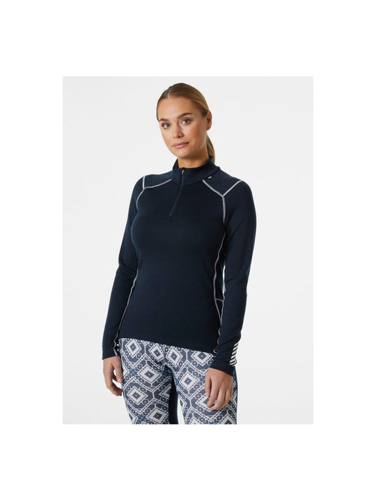 Koszulka damska Helly Hansen W Lifa Merino Midw 1/2 Zip niebieski - Adventure Sports
