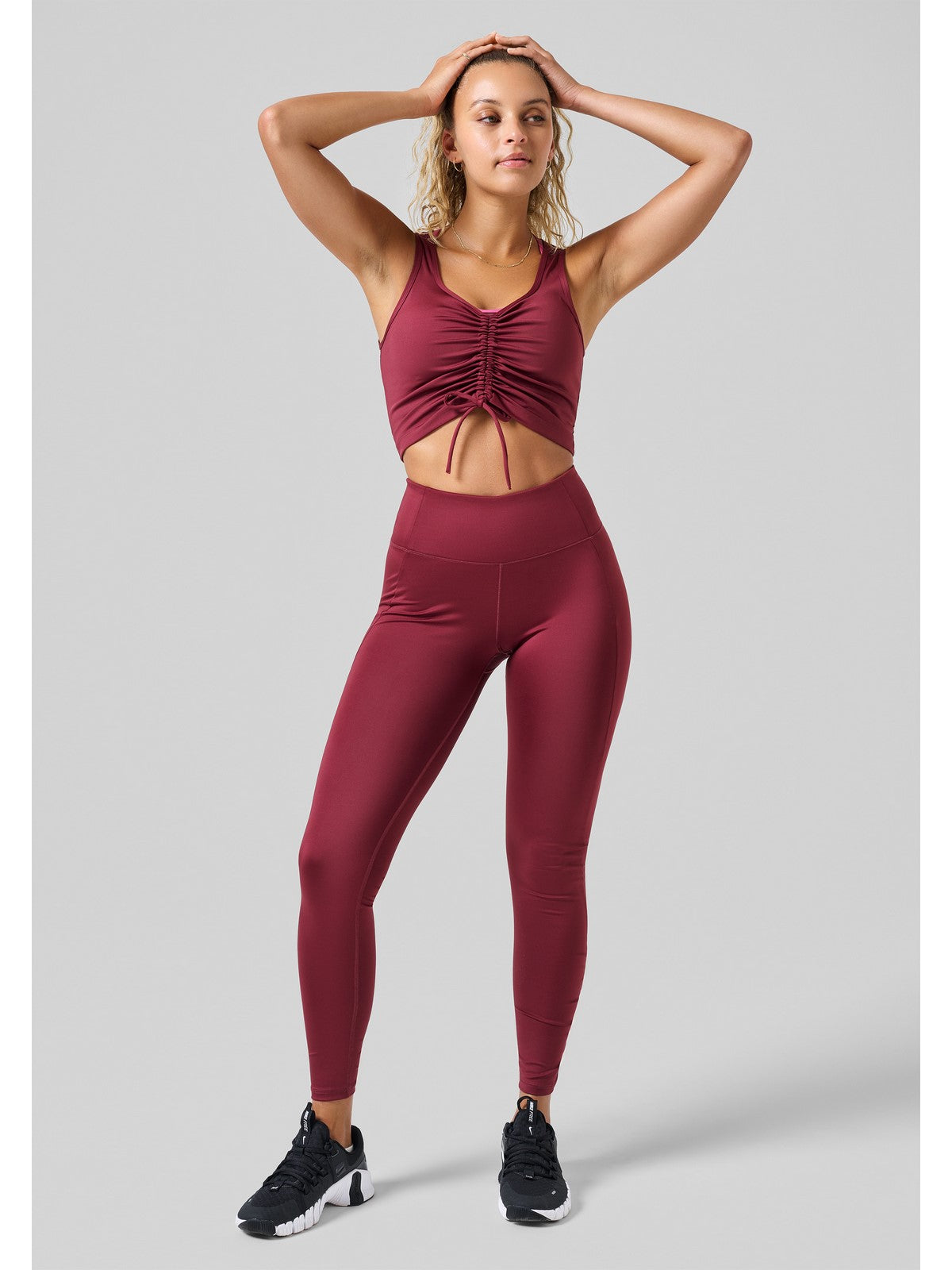 Legginsy CASALL Crease High Waist Tights czerwony - Adventure Sports