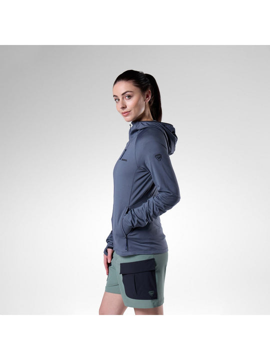 Bluza damska ROSSIGNOL W Textured Hoodie Mid Layer szara
