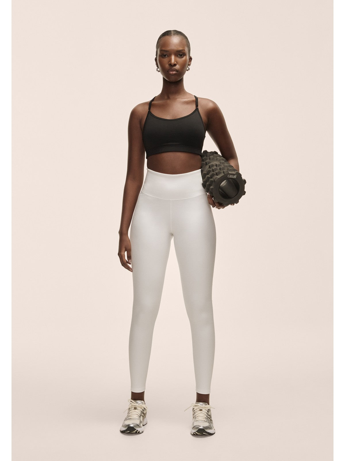 Legginsy damskie Casall Grace High Waist Tights biały - Adventure Sports