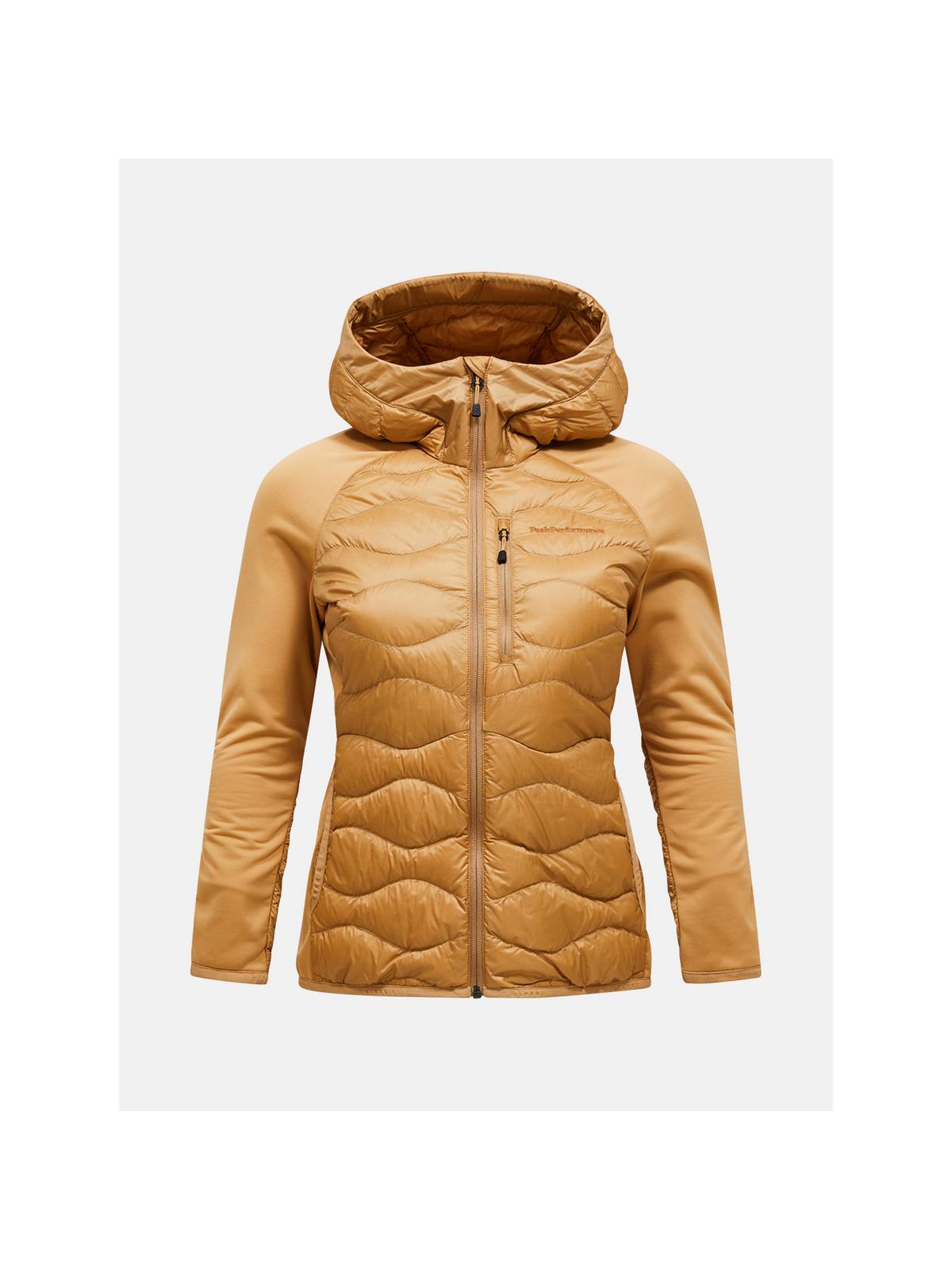 Kurtka PEAK PERFORMANCE Helium Down Hybrid Hood Women brązowy