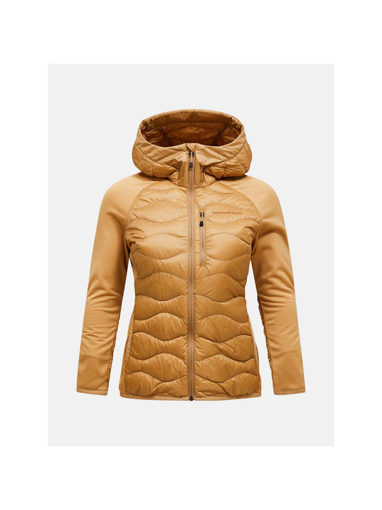 Kurtka PEAK PERFORMANCE Helium Down Hybrid Hood Women brązowy
