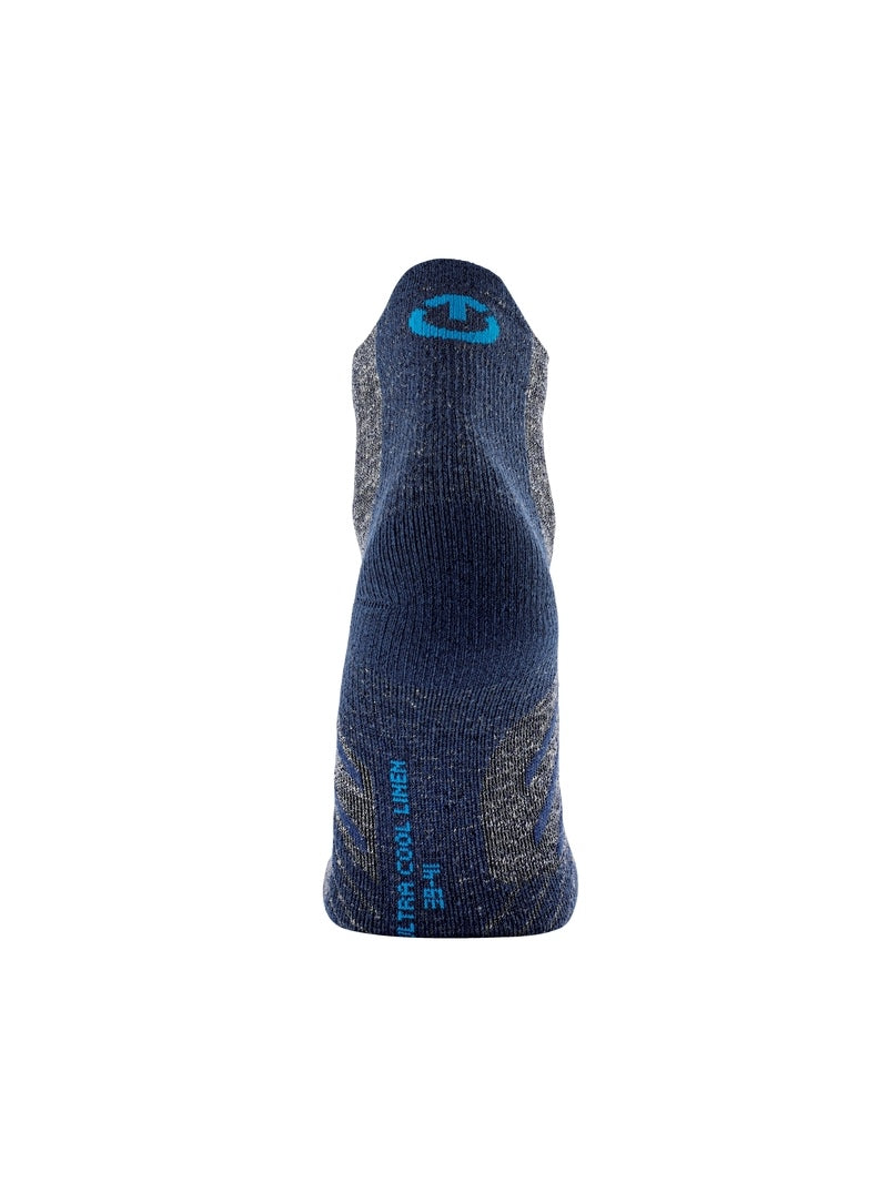 Skarpety trekkingowe THERM-IC Trekking Ultracool Linen Ankle szaro granatowe